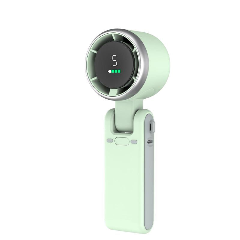 PLAYHOT Portable Handheld Turbo Fan - High-Power 5-Speed Mini Fan with USB Rechargeable 4000mAh Battery, Perfect for Camping and Outdoor Travel