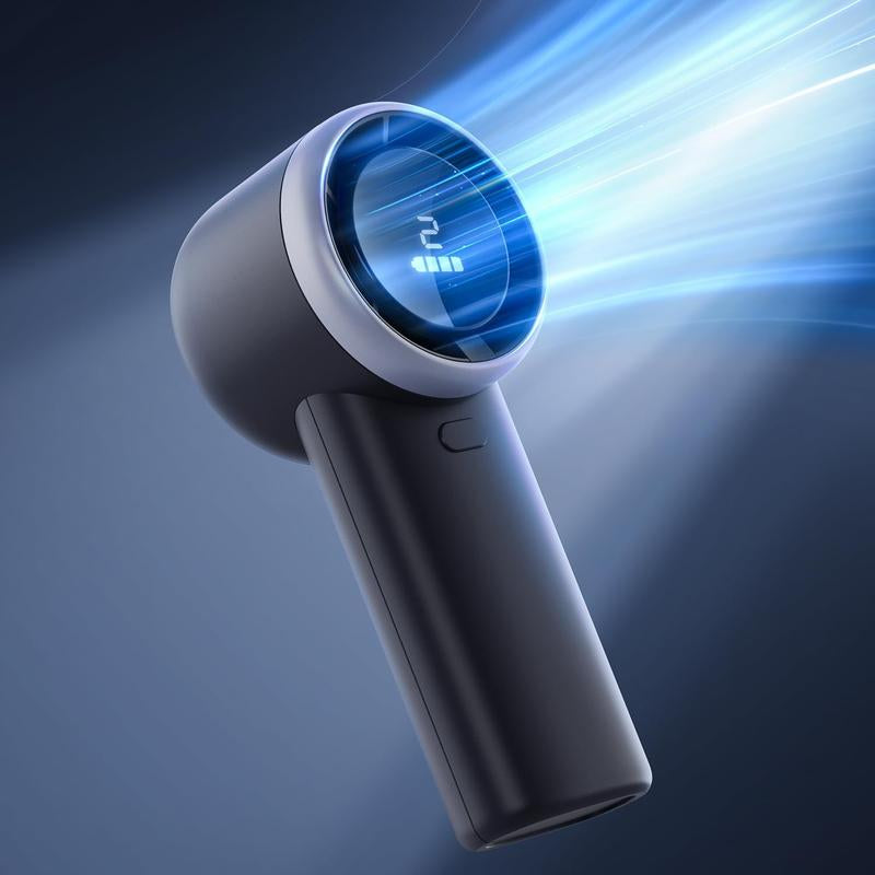 PLAYHOT Portable Handheld Turbo Fan - High-Power 5-Speed Mini Fan with USB Rechargeable 4000mAh Battery, Perfect for Camping and Outdoor Travel