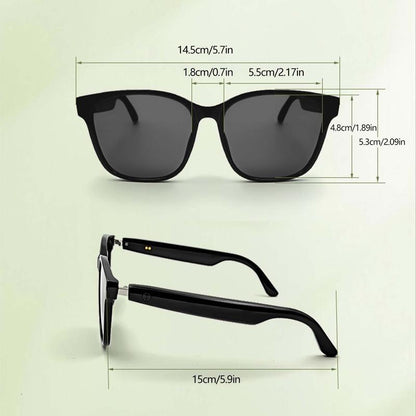 Advanced Smart Glasses with Wireless Stereo Earphones and Anti-Glare Sunglasses for Outdoor Activities such as Tourism, Driving, Cycling, Climbing, and Fishing