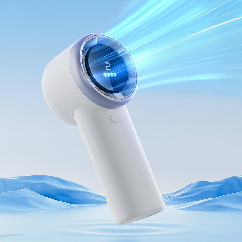 PLAYHOT Portable Handheld Turbo Fan - High-Power 5-Speed Mini Fan with USB Rechargeable 4000mAh Battery, Perfect for Camping and Outdoor Travel