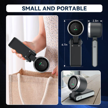 PLAYHOT Portable Handheld Turbo Fan - High-Power 5-Speed Mini Fan with USB Rechargeable 4000mAh Battery, Perfect for Camping and Outdoor Travel